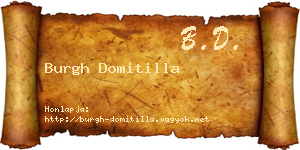 Burgh Domitilla névjegykártya